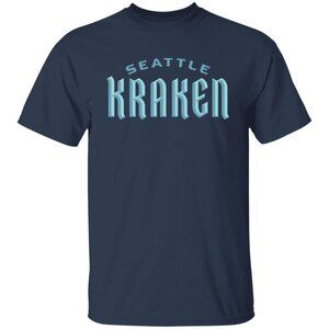 NWT Fanatics Shawn Kemp Seattle Kraken T-Shirt Sz S Blue Short Sleeve Sporty